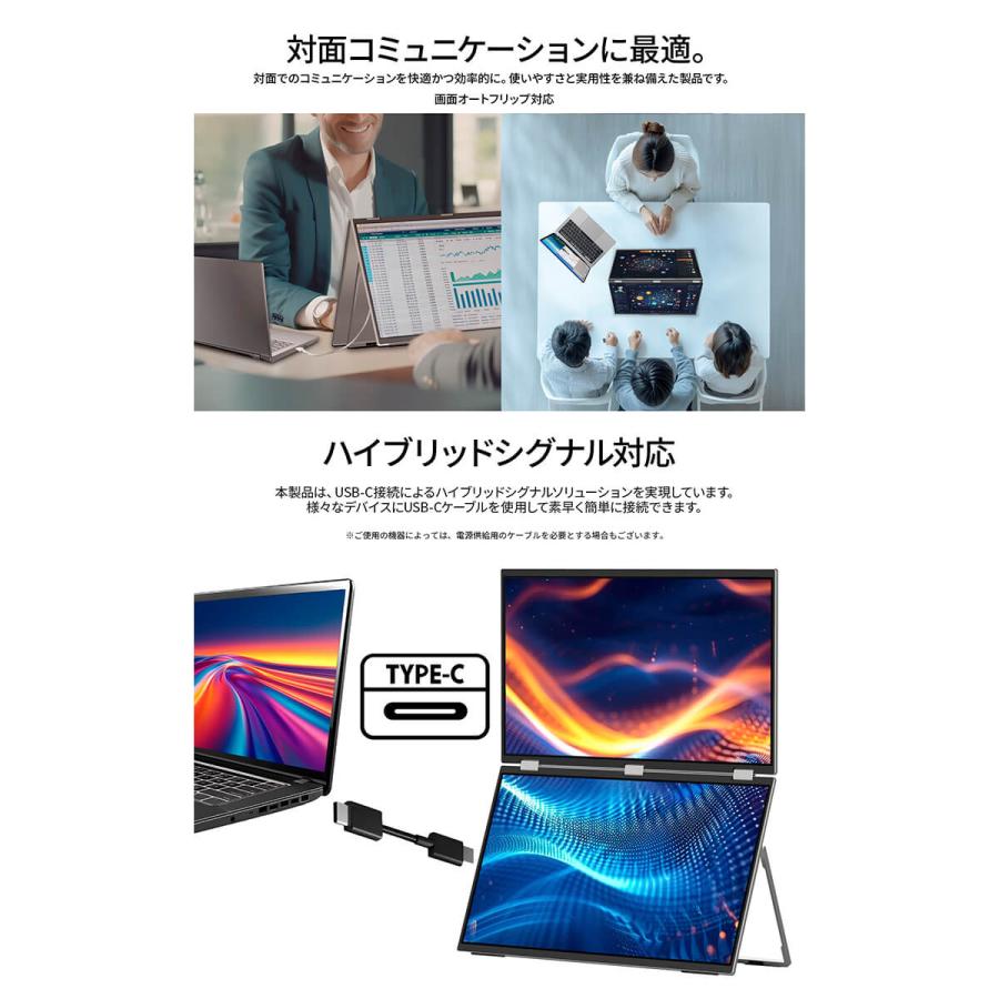 JAPANNEXT（ジャパンネクスト） JAPANNEXT 18.5インチ IPSパネルx2搭載