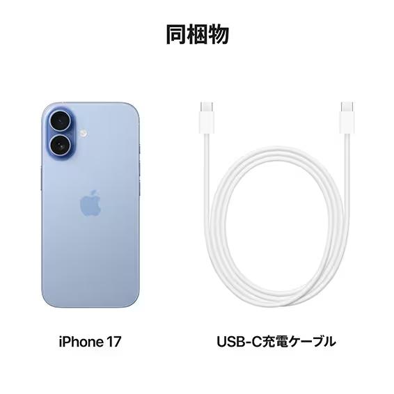 iPhone ☆Appleストア版 国内SIMフリー iPhone17 256GB ミストブルー