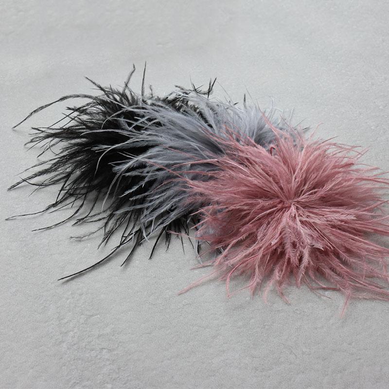 Jewel VOX コサージュ ブローチ フェザー 羽 オーストリッチ