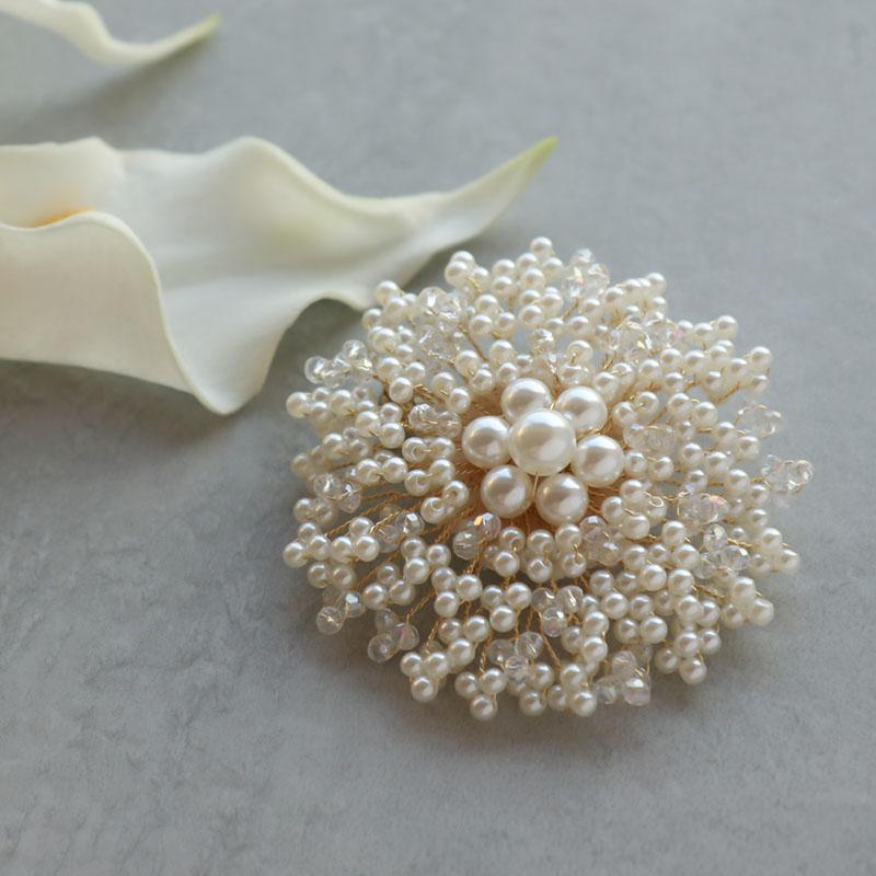 Jewel VOX コサージュ 卒業式 卒園式 母親 親 ブローチ パール