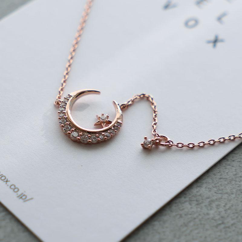 Jewel VOX ネックレス 金属アレルギー ショートネックレス ムーン型 月