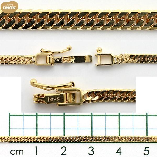 新品」18金 喜平 アンクレット 6面 カット ダブル K18 5g 23cm