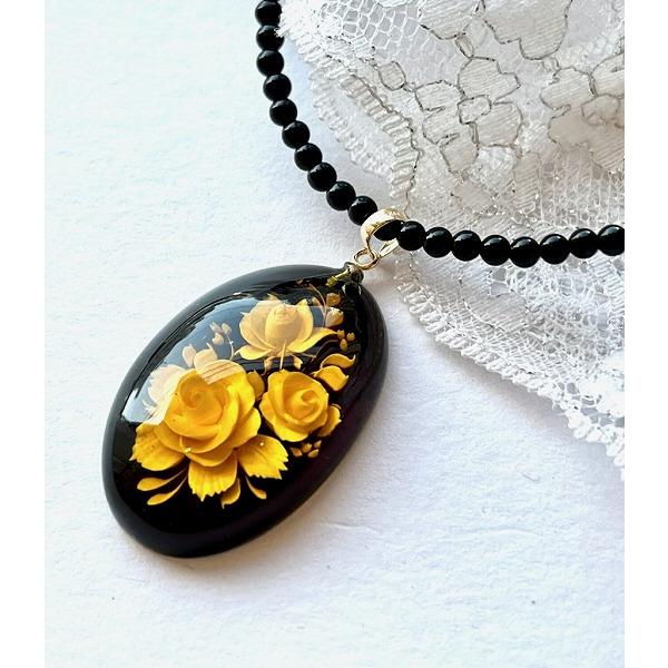 K18 琥珀ペンダント インタリオ ネックレス ネックレス付き バルト海