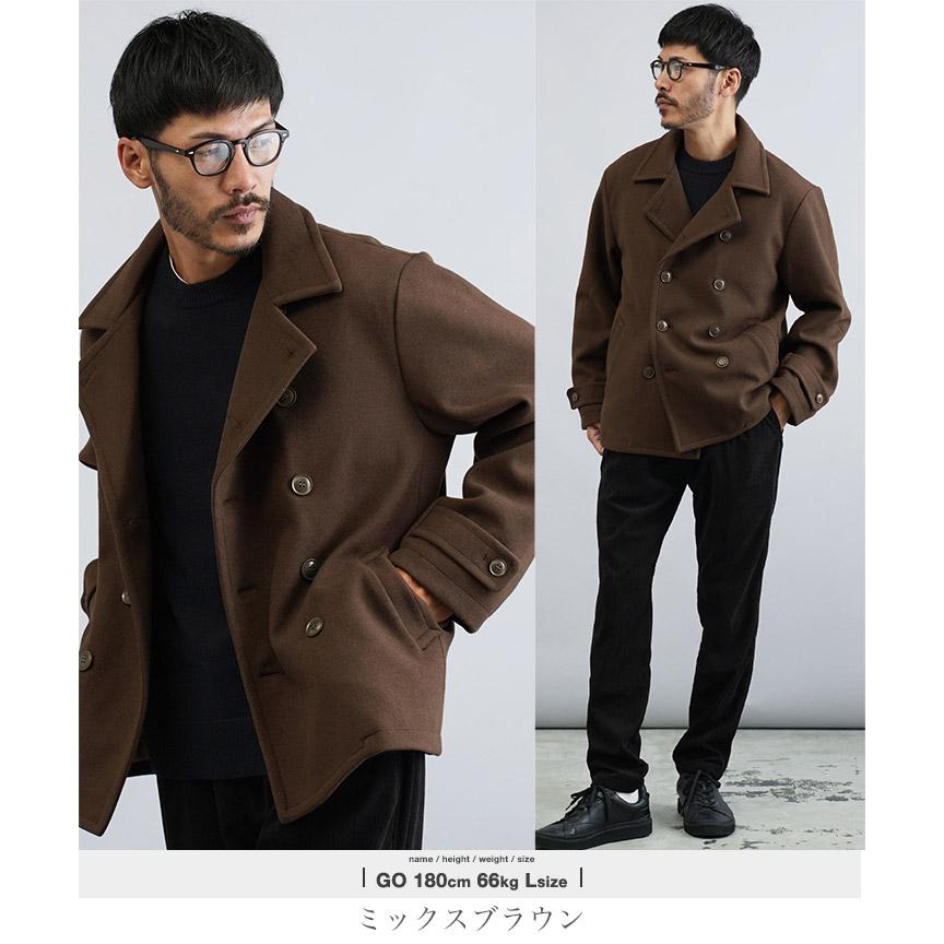 JIGGYS SHOP（ジギーズショップ） Pコート メンズ アウター ショート丈