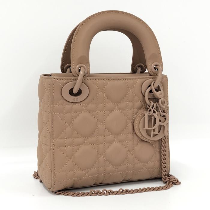 DIOR レディディオール カナージュ ミニ 2WAYハンドバッグ レザー