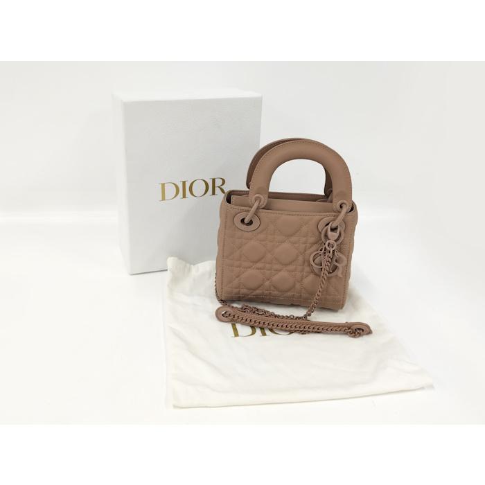 DIOR レディディオール カナージュ ミニ 2WAYハンドバッグ レザー