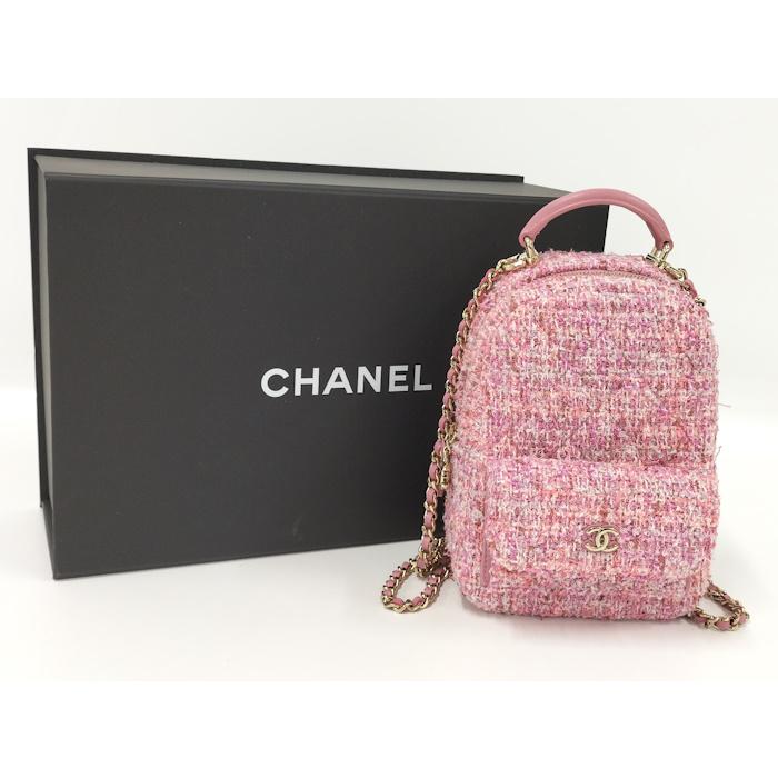 CHANEL（シャネル） ミニバックパック ツイード ピンク AP3753 : JJ