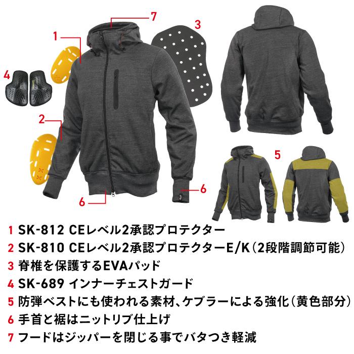 コミネ（Komine） ジャケット JK-604 プロテクトKVパーカ KOMINE 07