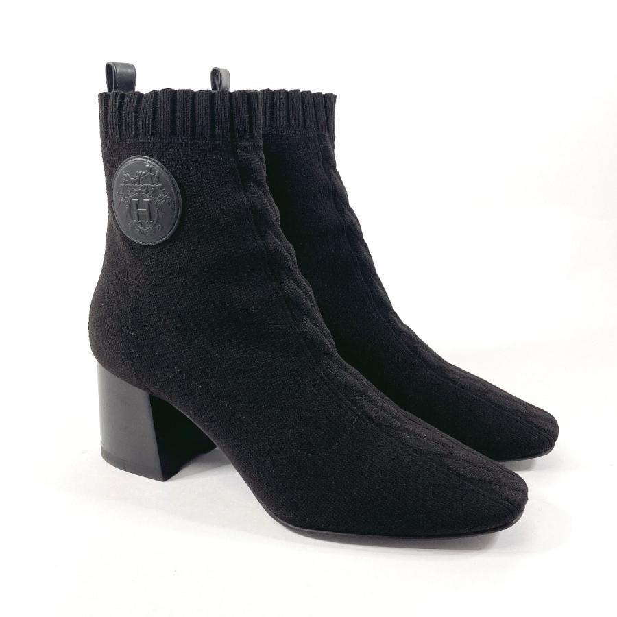 HERMES（エルメス） ショートブーツ ヴォルヴェール 60 ウッド/ニット