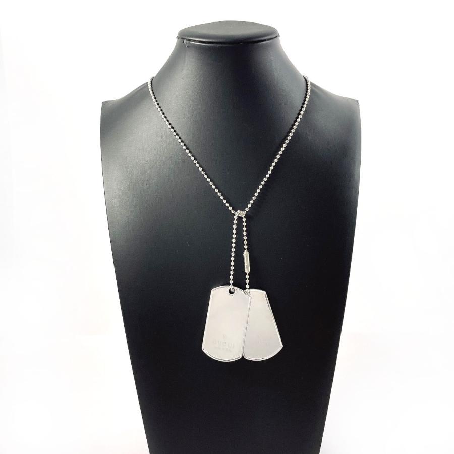 GUCCI（グッチ） ネックレス ドッグタグ ダブルプレート ボール