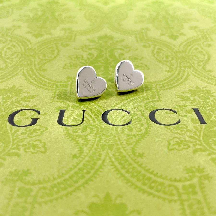 GUCCI（グッチ） ピアス トレードマークハート ロゴ シルバー925