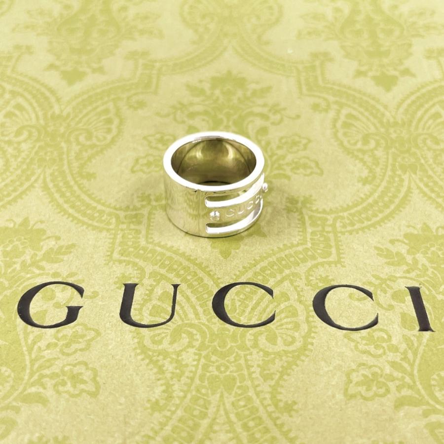 GUCCI（グッチ） 10.5号 リング・指輪 ロゴ ビス ワイドリング