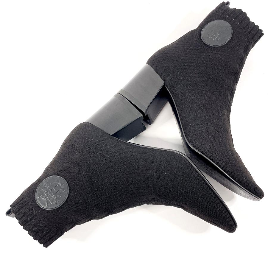 HERMES（エルメス） ショートブーツ ヴォルヴェール 60 ウッド/ニット