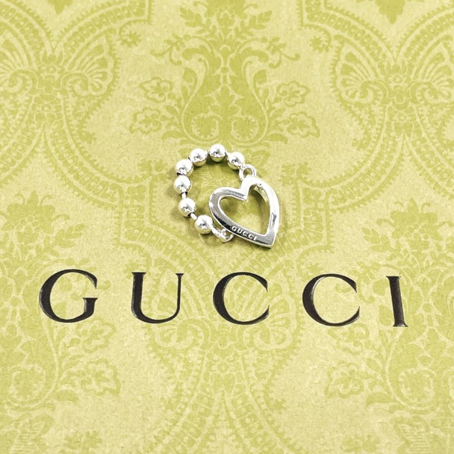 GUCCI（グッチ） 9号 リング・指輪 ハート ボールチェーン シルバー925
