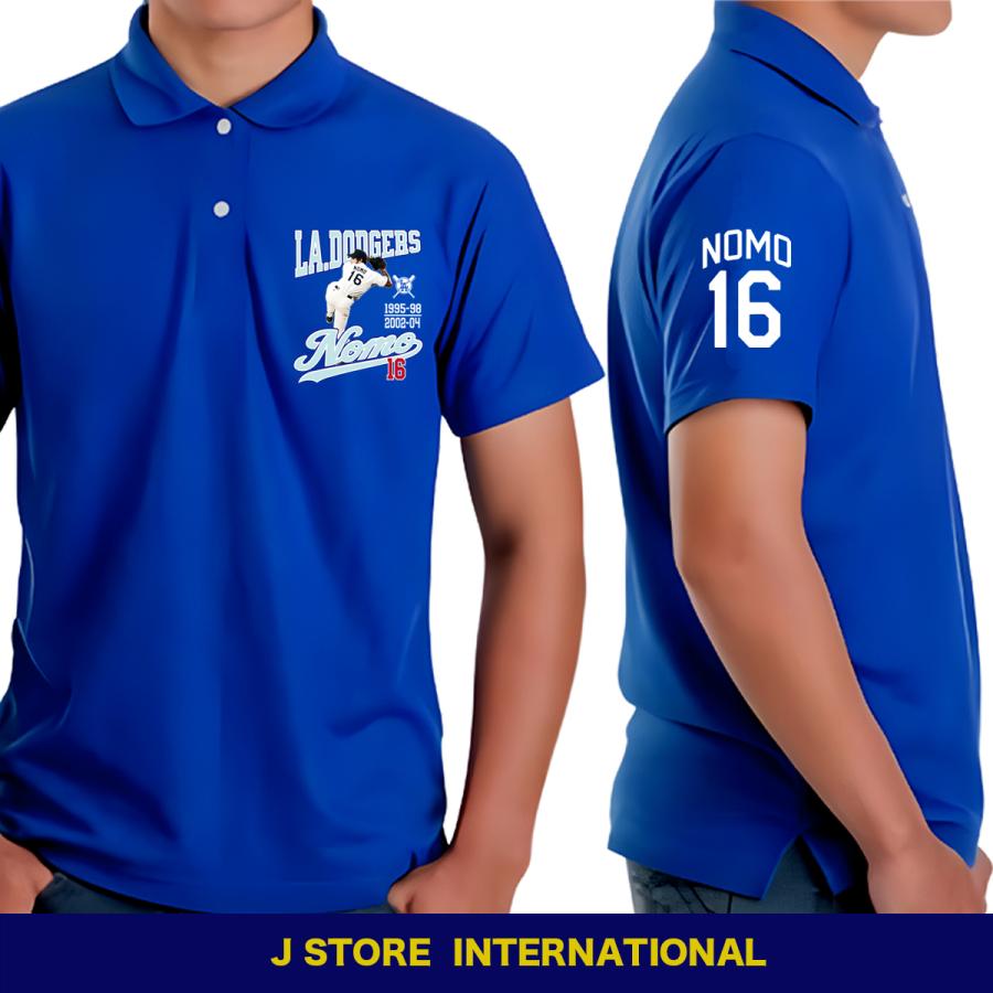 野茂英雄 グッズ ポロシャツ ドジャース MLB トルネード 16 ドライ XS