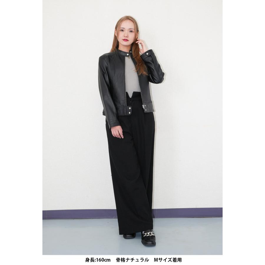 レザージャケット ライダース シングル 革ジャン レディース 本革