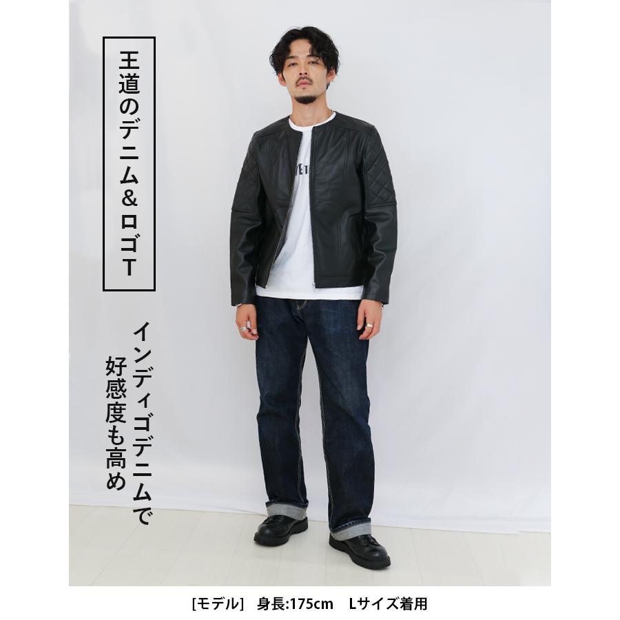 レザージャケット ノーカラー 革ジャン メンズ 秋冬 本革 ラムレザー