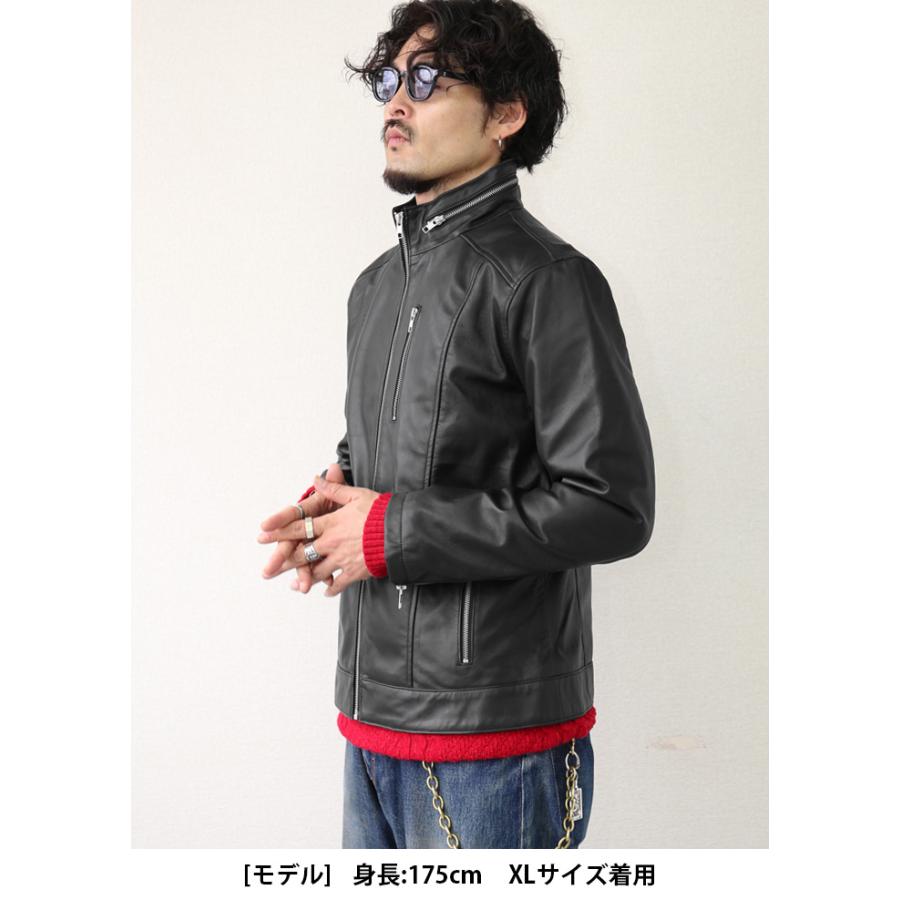 レザージャケット M65 スタンドカラー ハイカラー 革ジャン メンズ 本