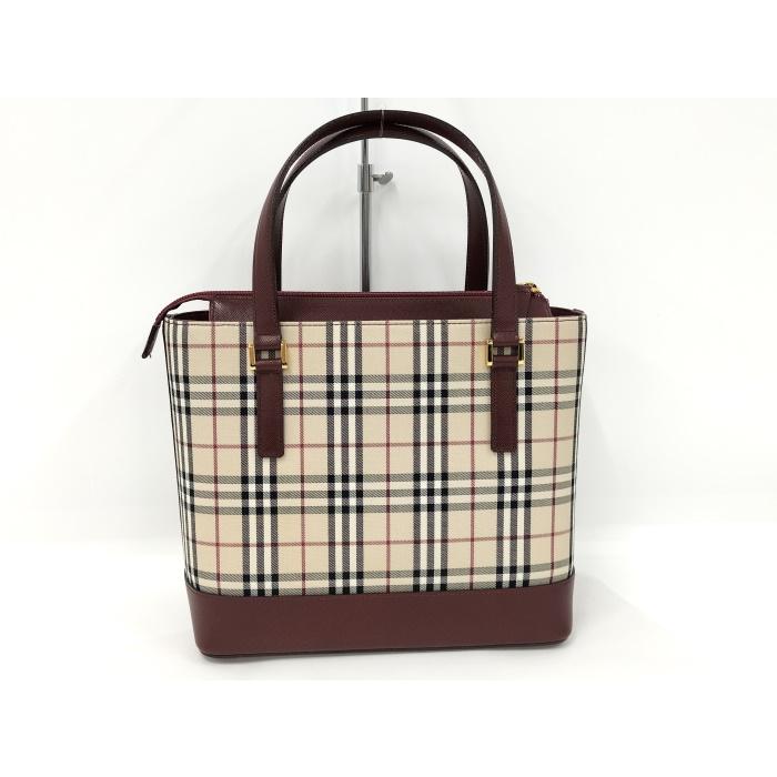 BURBERRY（バーバリー） ハンドバッグ ノバチェック キャンバス レザー