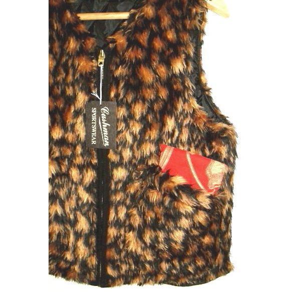 CUSHMAN クッシュマン】 レオパード柄 ヒョウ柄 ファー 中綿入り