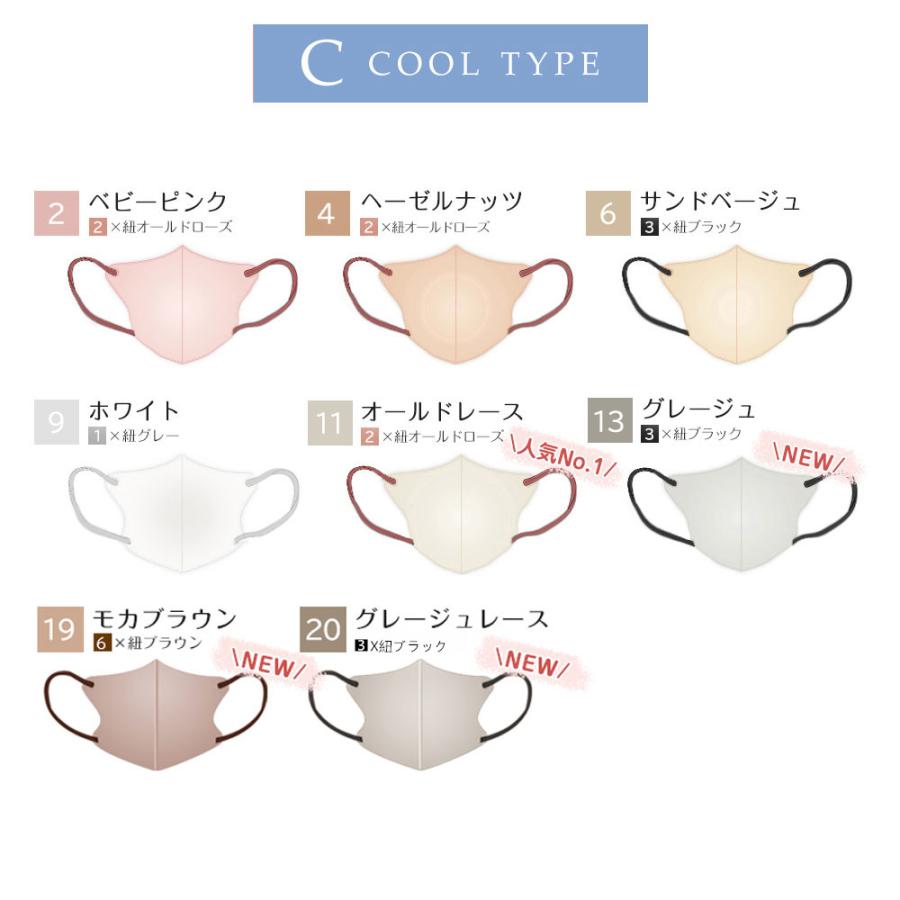 500円クーポン配布中】冷感 cicibella 3Dマスク 20枚 不織布 立体