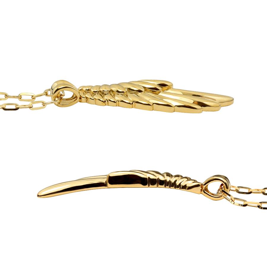 Jewelry i（ジュエリーアイ） フェザー ネックレス 羽 18金 メンズ