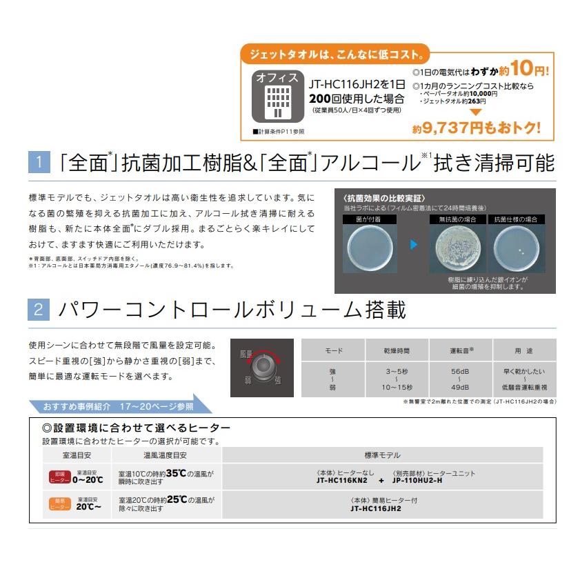 三菱電機（MITSUBISHI ELECTRIC） 【JT-HC116JH2-W】三菱ジェット