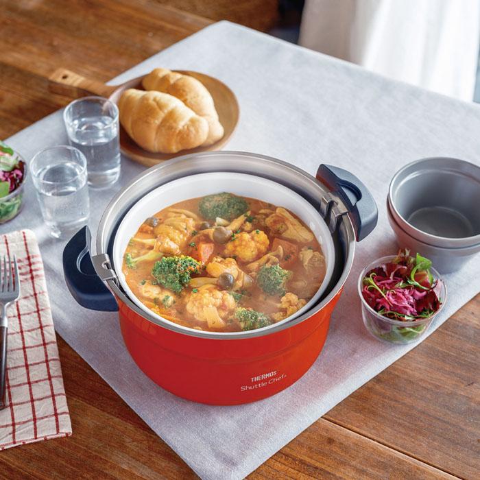 サーモス KBJ-3002 UR シャトルシェフ 2.8L アーバンレッド 保温調理鍋