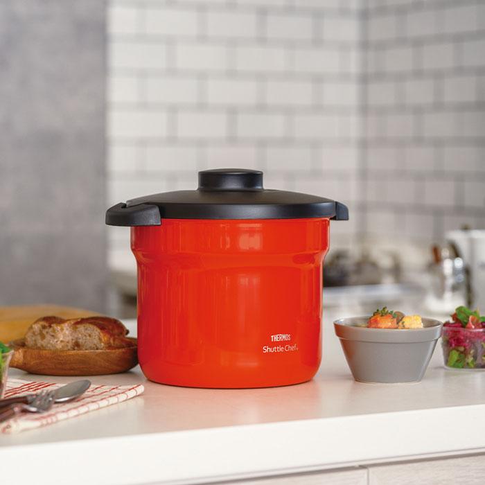 サーモス KBJ-4502 UR シャトルシェフ 4.3L アーバンレッド 保温調理鍋