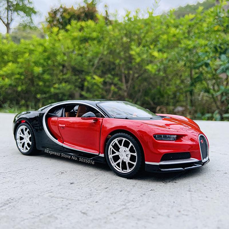 並行輸入品】ブガッティ ミニカー 車モデルシロン 1:24 赤 合金 装飾