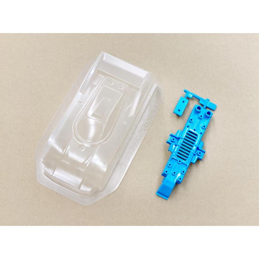 ミニ四駆 レイボルフ ボディ（ポリカ）＆Fパーツ（ライトブルー