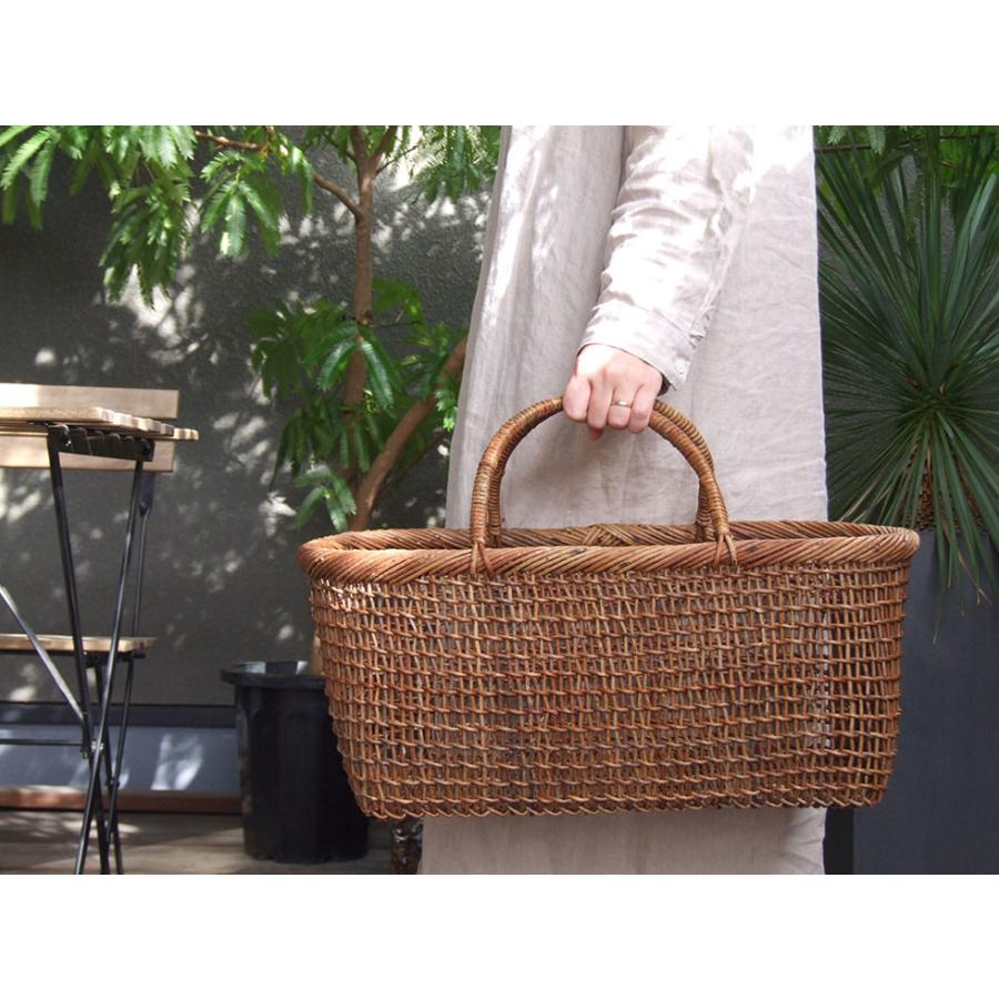 秋田県 あけび蔓細工 あけびかご 手提げかご 特上透かし編み こだし