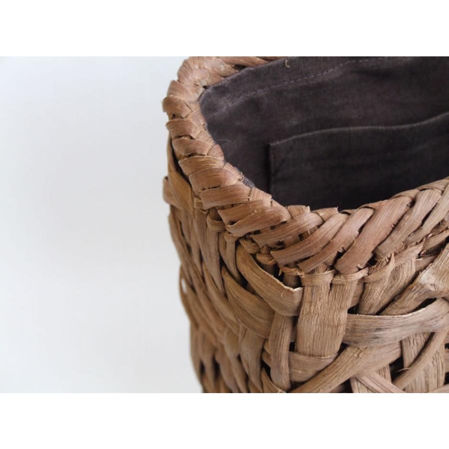 純国産 伊藤加代子作 山葡萄かごバッグ 網代編み 乱れ編み＋ : おまめ