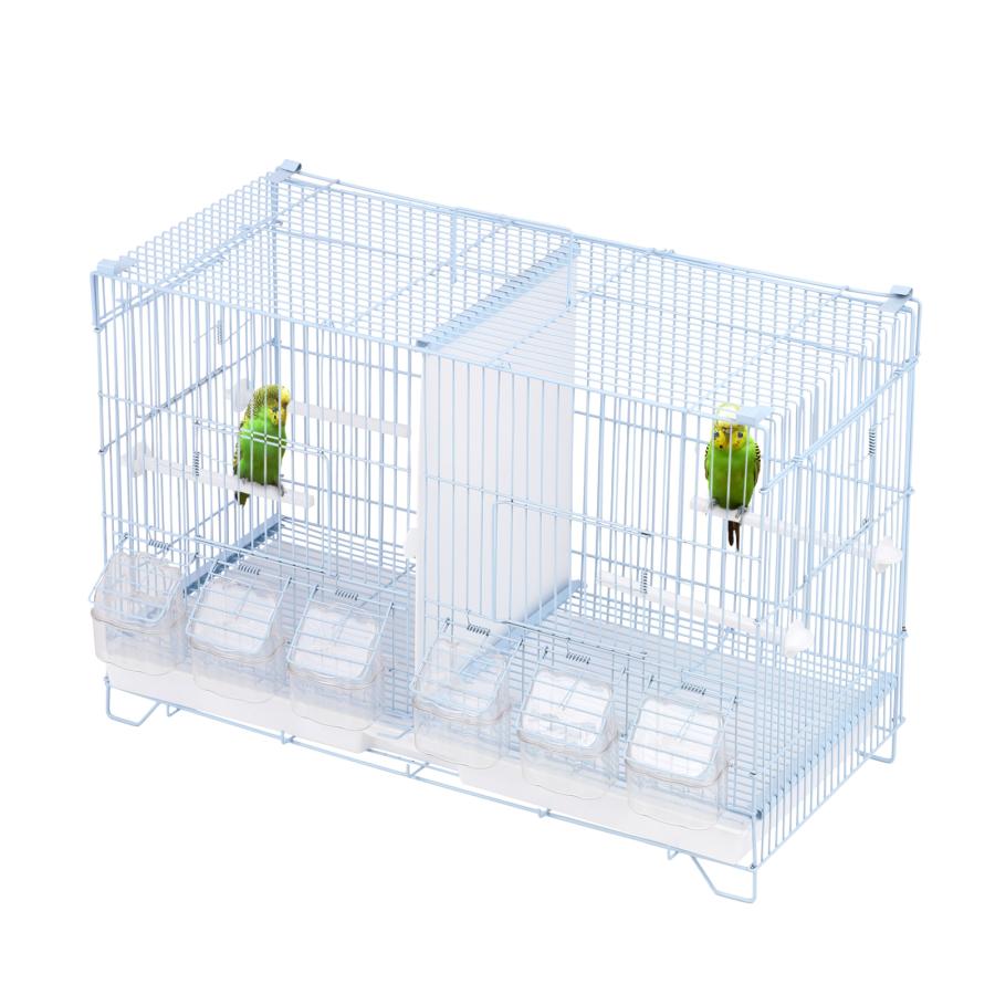 2部屋 ツイン鳥かご スクエアタイプ 鳥小屋 鳥カゴ 鳥 ゲージ ケージ