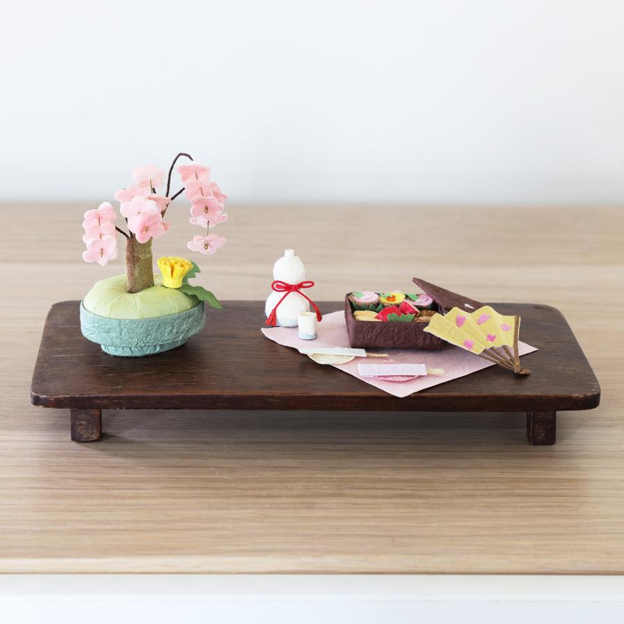 めでたや 置物 インテリア ミニ盆栽 しだれ桜 おしゃれ 和紙 お花見 春