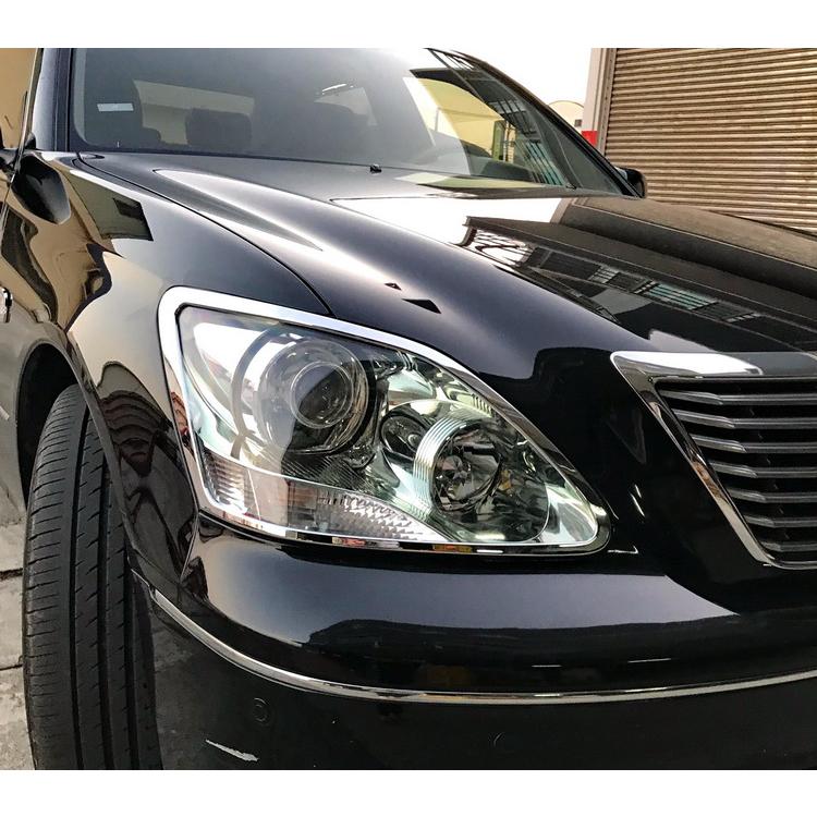 トヨタ メッキ ヘッドライト ヘッドランプ リング セルシオ 30系 UCF30