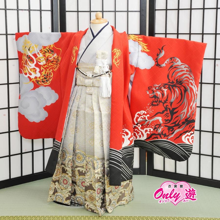B26-0340S/男児羽織袴セット/5歳/05-654IM/花わらべ/七五三レンタル/卒