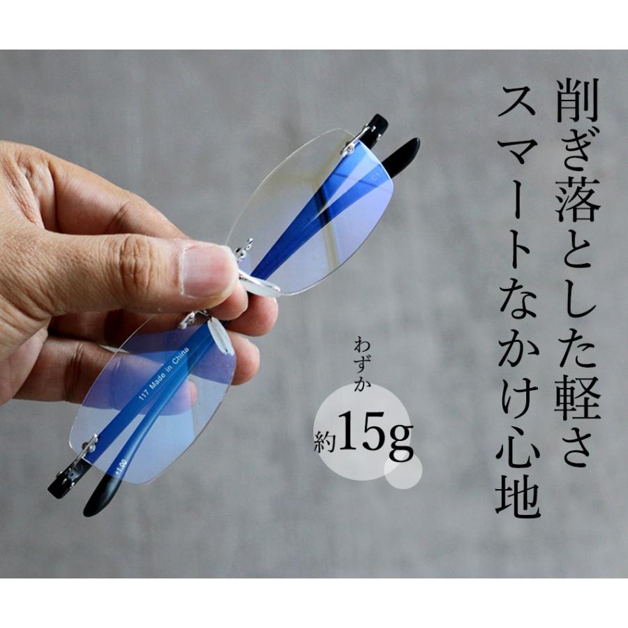 老眼鏡 かっこいい ツーポイント モデル 117 全2色 リーディンググラス