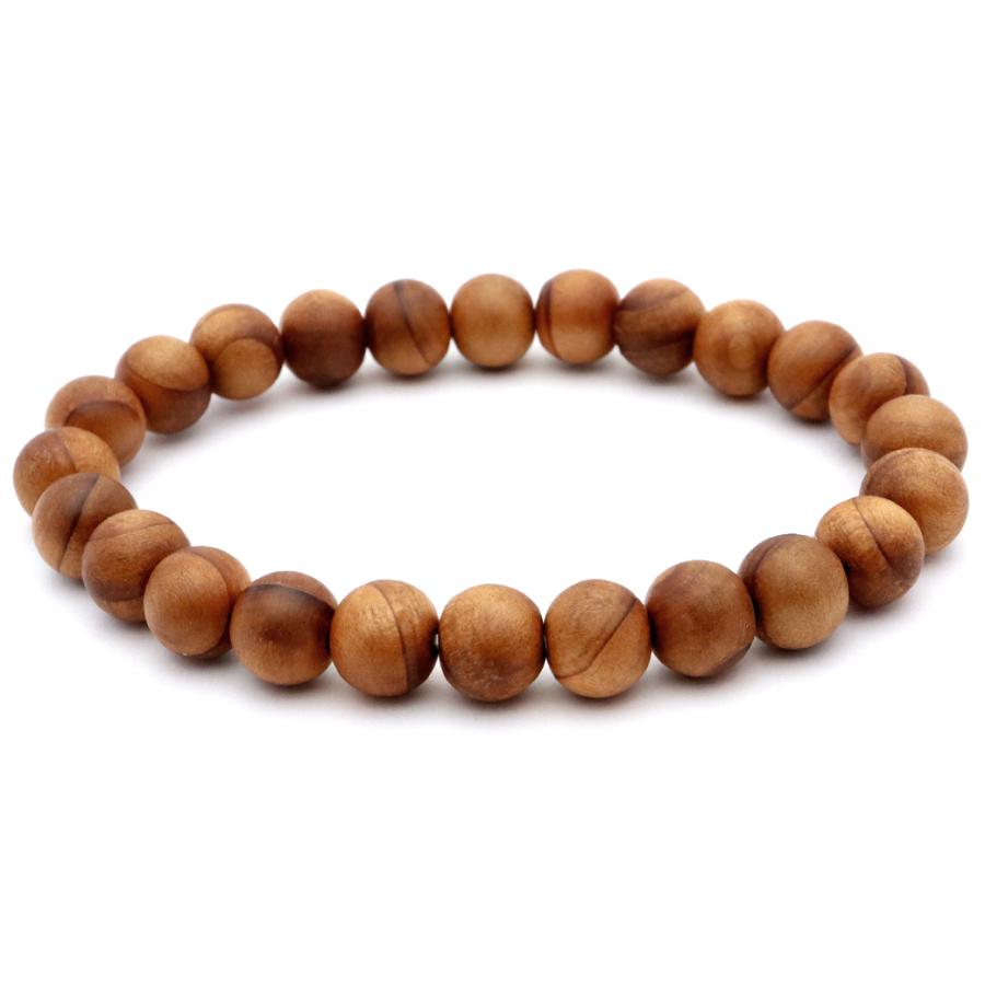 高野山参道霊珠 杉 ブレスレット 9mm 木箱付き 世界遺産 金剛峯寺 念珠