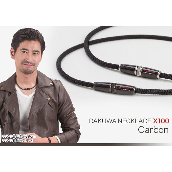 Phiten（ファイテン） 送料無料 RAKUWAネックX100 カーボン ブラック