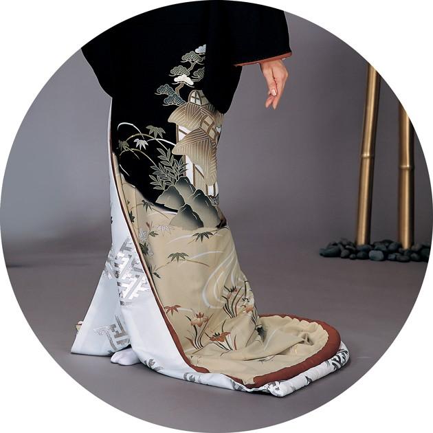 踊り 着物 裾引き 芸者着 大衆 演劇 仕立上がり ポリエステル 日本舞踊