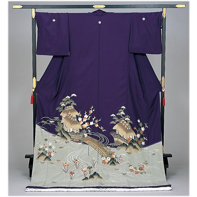 踊り 着物 裾引き 芸者着 大衆 演劇 仕立上がり ポリエステル 日本舞踊