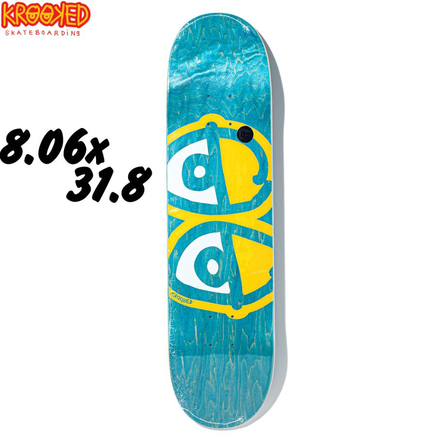 KROOKED（クルキッド） 8.06インチ スケボー デッキ KROOKED TEAM EYES