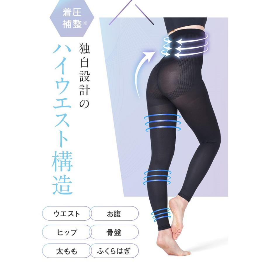 GLAMOROUS SERIES（グラマラスシリーズ） 着圧レギンス むくみ解消 3枚