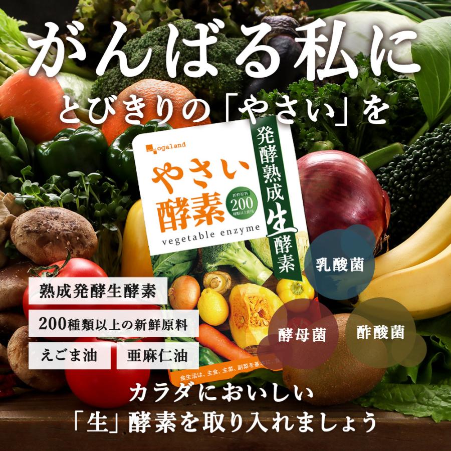ogaland（オーガランド） やさい酵素（約3ヶ月分）賞味期限2026年12
