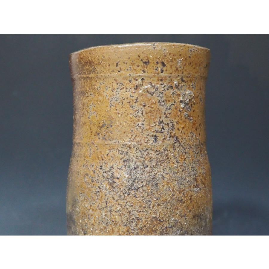 真作】 藤原啓 ○ 人間国宝 ≪ 備前花入 ≫ 共箱 花瓶 花器 備前焼