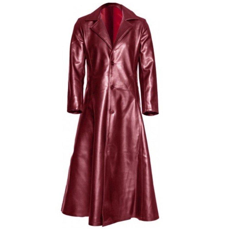 レザートレンチコート メンズ チェスターコート 革ジャン 皮ジャケット