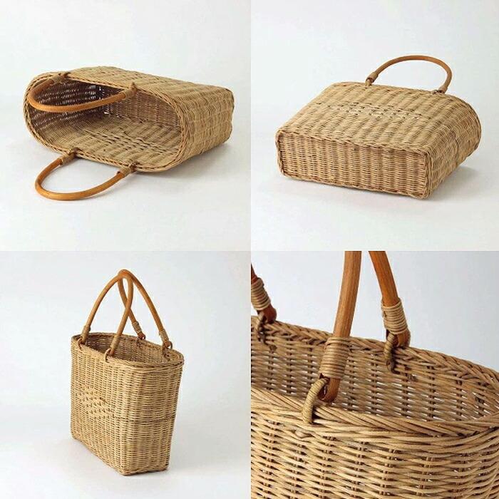 母の日 バスケット かごバッグ カゴバッグ 籠 ラタン 籐 ハンドル