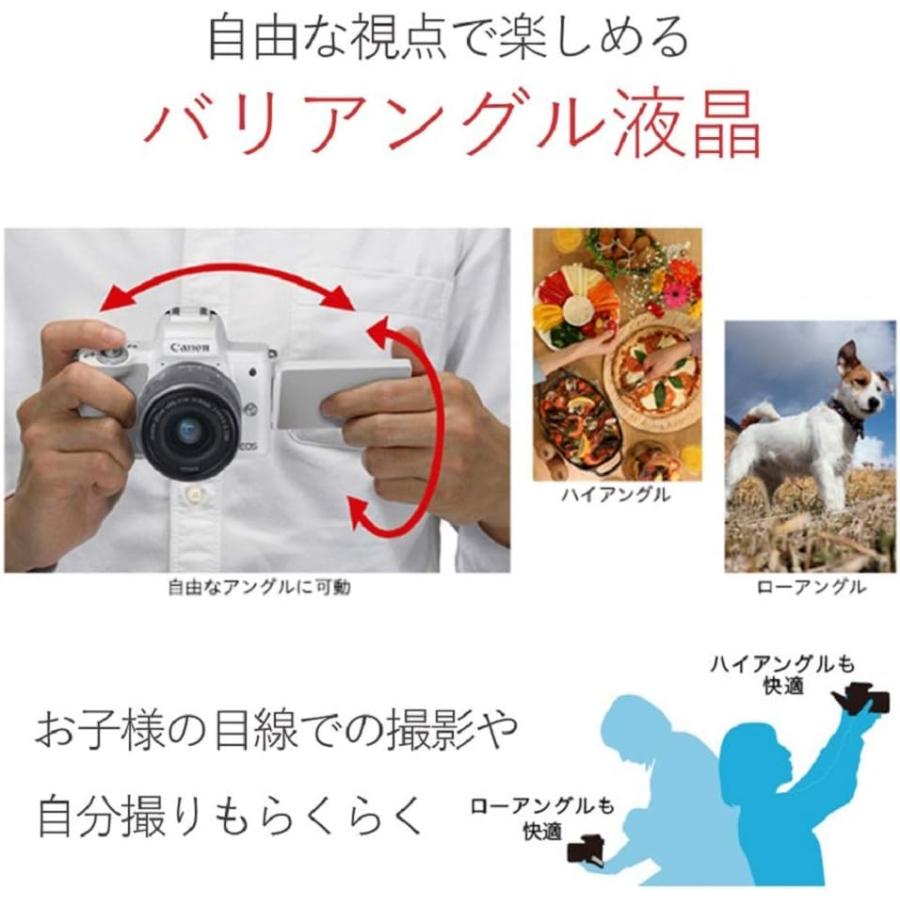 EOS 新品Canon ミラーレス一眼カメラ Kiss M ダブルズームキット