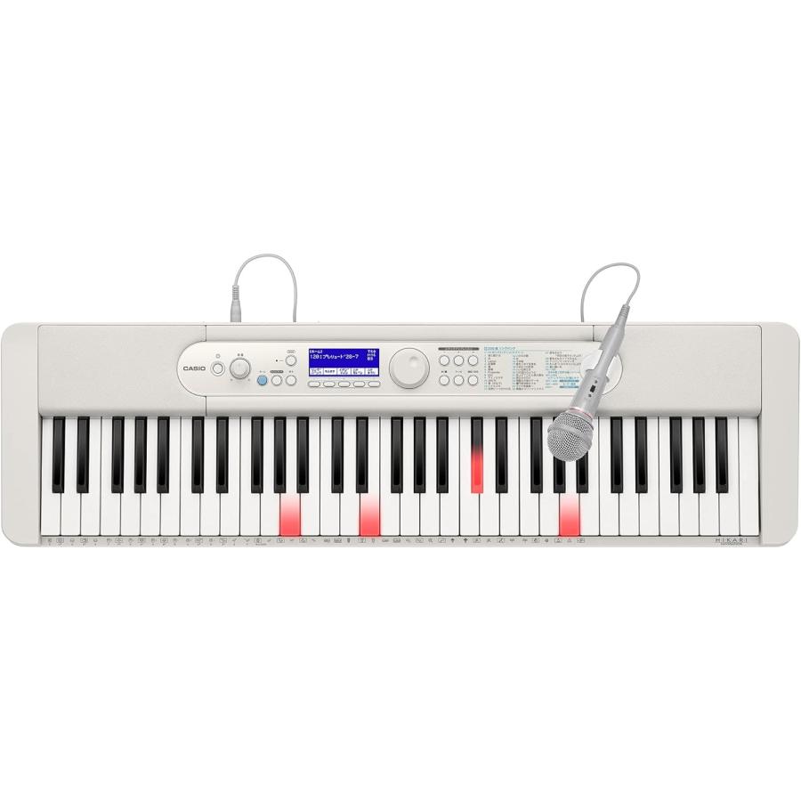 CASIO 電子キーボード 光ナビ 61鍵盤 ホワイト LK-207 Amazon.co.jp